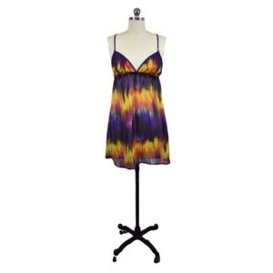 Kirra Purple Aztec Boho Dress Medium